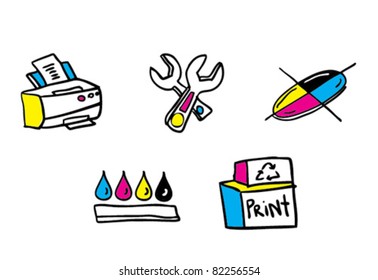 Printing industry icons
