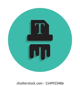 printing ink icon. Element of printing house for mobile concept and web apps icon. Thin line icon with shadow in badge for website design and development, app development