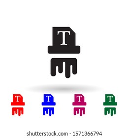 Printing ink multi color icon. Simple glyph, flat vector of print house icons for ui and ux, website or mobile application