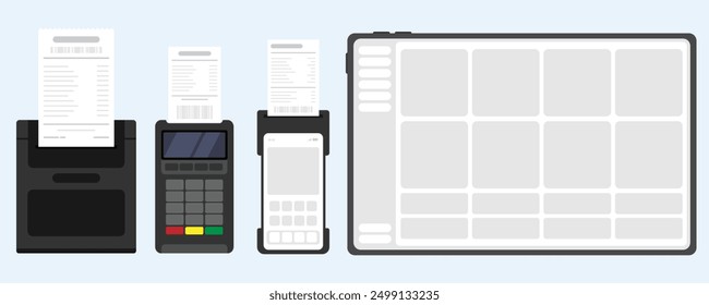 Impresión de Facturas en impresora Comprobante con térmica, máquina de pago con función de impresora, dispositivo terminal Pos que imprime un papel de Comprobante, control de la tableta al sistema POS y comando de impresión.