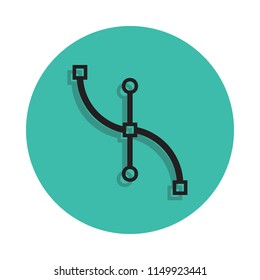 printing line icon. Element of printing house for mobile concept and web apps icon. Thin line icon with shadow in badge for website design and development, app development