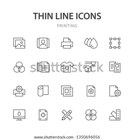Printing line icons.