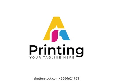 Impresión de un Vector de ilustración de diseño de Plantilla de logotipo