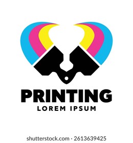 A Printing logo vector design