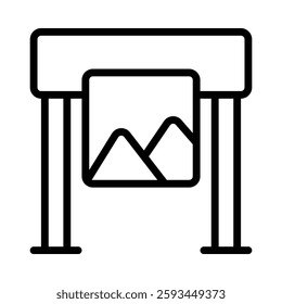 Printing Machine icon illustration in line style. Perfect for website mobile app presentation. Suitable for any user interface and user experience