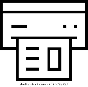 printing machine icon. Thin linear style design isolated on white background