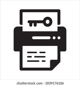 Printing machine icon. Vector and glyph
