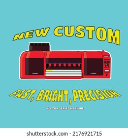 Printing Machine Larger Format Vector