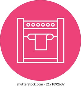 Printing Machine line circle icon vector image. Can also be used for web apps, mobile apps and print media.