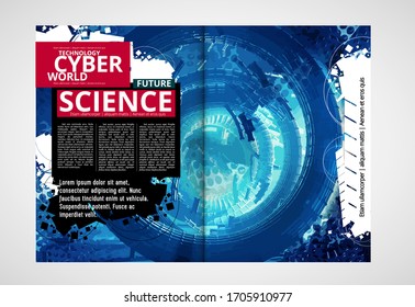 Printing magazine with 3D rendering technology concept easy to editable