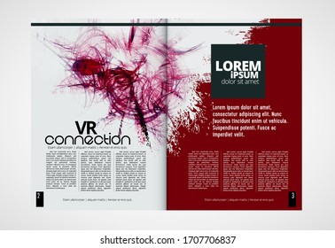 Printing magazine with 3D rendering technology concept easy to editable