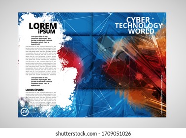 Printing magazine with 3D rendering technology concept easy to editable