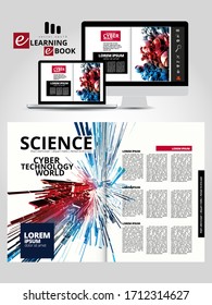 Printing magazine with 3D rendering technology concept easy to editable