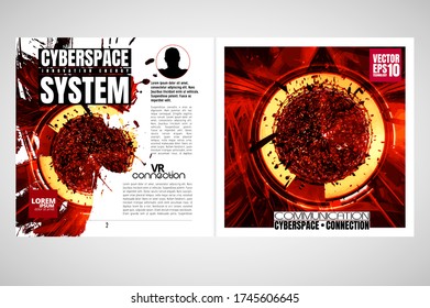 Printing magazine with 3D rendering technology concept easy to editable