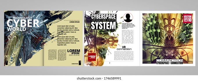 Printing magazine with 3D rendering technology concept easy to editable
