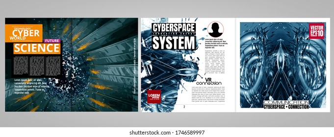 Printing magazine with 3D rendering technology concept easy to editable