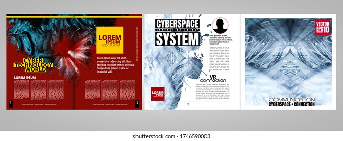 Printing magazine with 3D rendering technology concept easy to editable