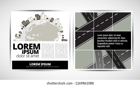 Printing magazine, brochure layout easy to editable