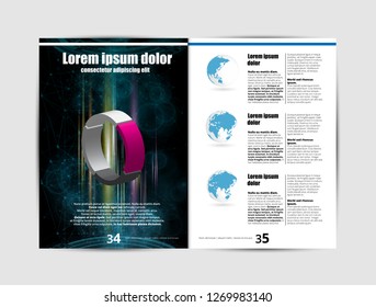 Druckzeitschrift, Broschürenlayout leicht zu bearbeiten