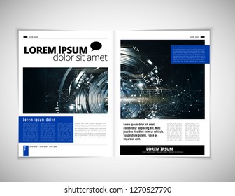 Printing magazine, brochure layout easy to editable