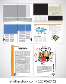 Printing magazine, brochure layout easy to editable
