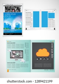 Printing magazine, brochure layout easy to editable