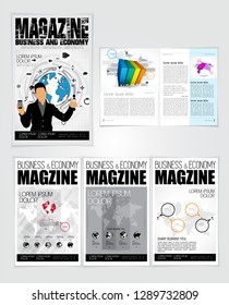 Printing magazine, brochure layout easy to editable