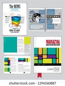 Printing magazine, brochure layout easy to editable