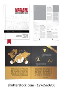 Printing magazine, brochure layout easy to editable