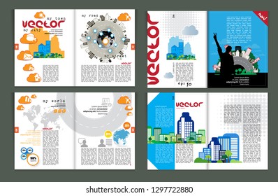 Printing magazine, brochure layout easy to editable