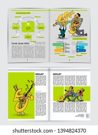 Printing magazine, brochure layout easy to editable