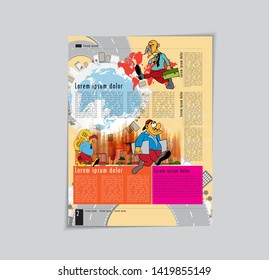 Printing magazine, brochure layout easy to editable
