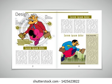 Printing magazine, brochure layout easy to editable