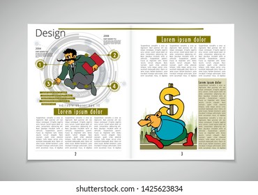 Printing magazine, brochure layout easy to editable