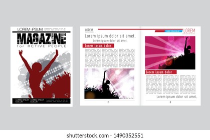 Printing magazine, brochure layout easy to editable