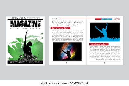 Printing magazine, brochure layout easy to editable