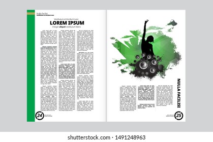 Printing magazine, brochure layout easy to editable