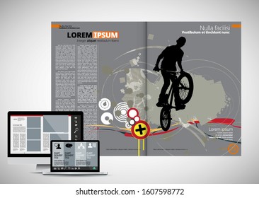 Printing magazine, brochure layout easy to editable, vector