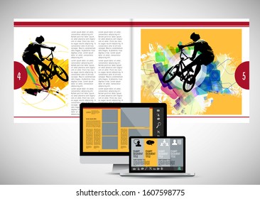 Printing magazine, brochure layout easy to editable, vector