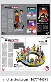 Printing magazine, brochure layout easy to editable