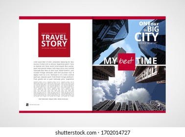 Printing magazine, brochure layout easy to editable