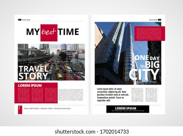 Printing magazine, brochure layout easy to editable