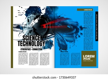 Printing magazine, brochure layout easy to editable