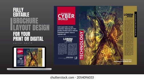 Printing magazine, brochure layout easy to editable