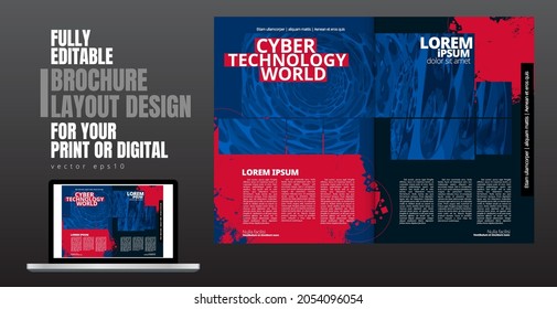 Printing magazine, brochure layout easy to editable