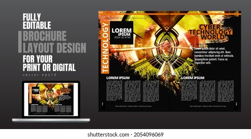 Printing magazine, brochure layout easy to editable