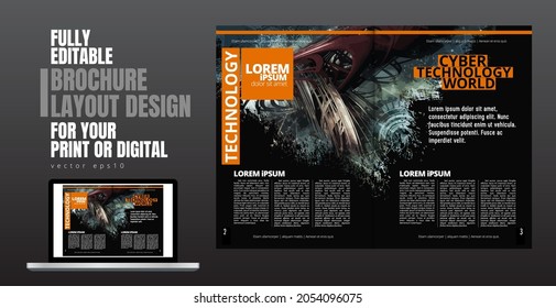 Printing magazine, brochure layout easy to editable