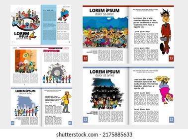 Druckzeitschrift, Broschürenlayout leicht zu bearbeiten