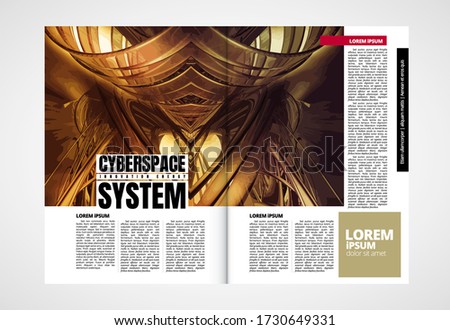 Printing magazine, brochure layout easy to editable