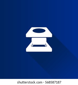Printing magnifier icon in Metro user interface color style.